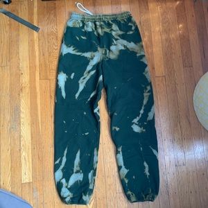 Hand-Bleach-Dyed Sweatpants